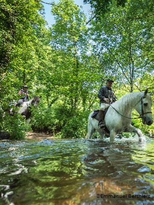 Horseback riding on valley of Gouët